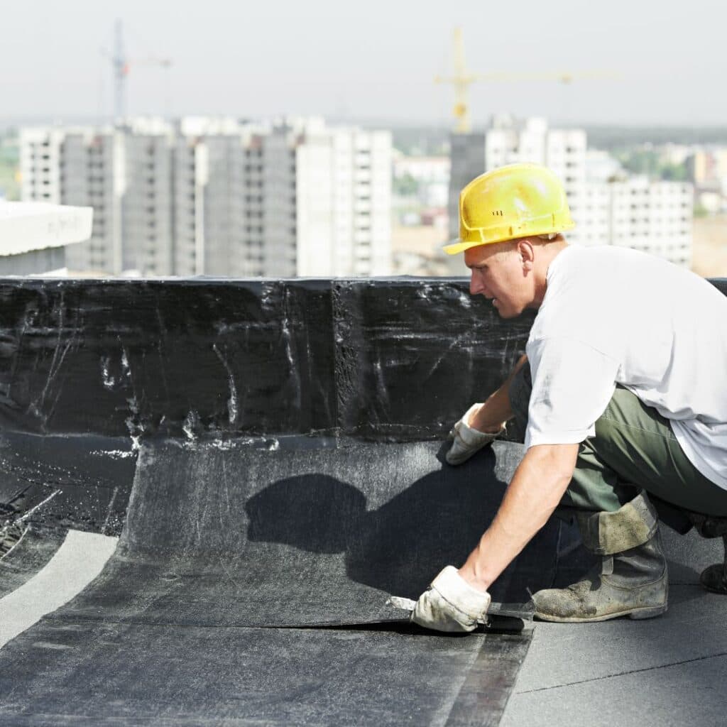 Plat dak reparatie