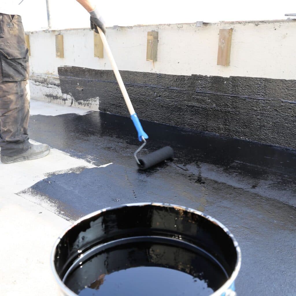 Plat dak reparatie